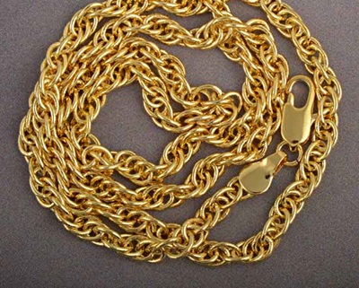 271. 18k gold filled nyaklánc, 460 x4 mm, 13,1 g